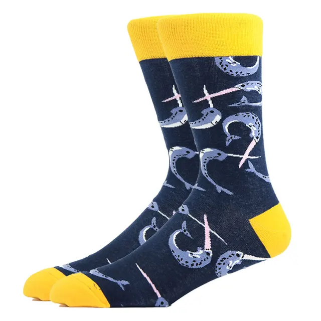 Burger Pizza Sushi Males Socks Fashion Cute Series Korean Harajuku Cartoon Funny Women Happy Cotton Cool Middle Tube Socks HK11023-1