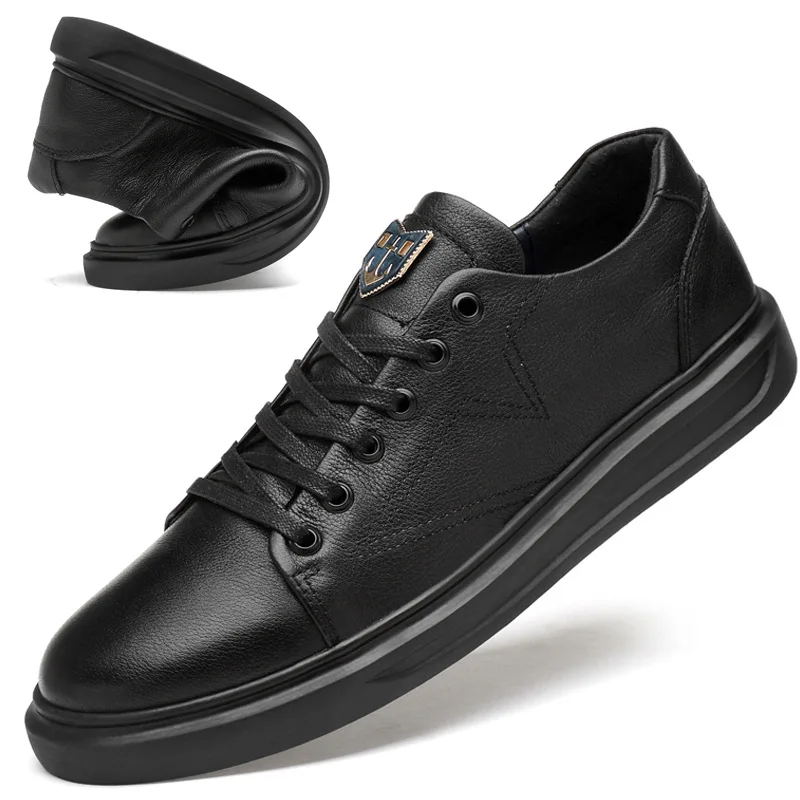 

2018 New Style Small White Shoes Men's Genuine Leather Spring Leather Shoes Casual Shoes Trend Korean-style Versatile Shoes Flat