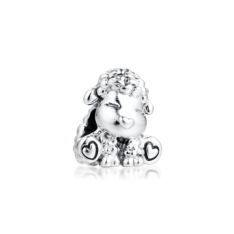 Patti the Sheep Charm Genuine 925 Sterling Silver Beads for DIY Making Women Jewelry Fits Pandora Bracelets kralen berloques | Украшения и