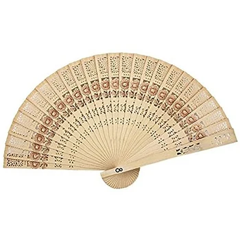 

SZS Hot Imitation Sandalwood Fan (Set of 50 Pcs)-Baby Shower Gifts & Wedding Favors & Birthday Gifts & Christmas Gift-Sunflower