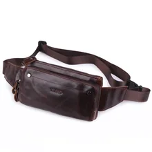 Сумка для бега из кожи с натуральным лицевым покрытием, многофункциональная ультратонкая сумка, кожаная сумка, деловой повседневный рюкзак в стиле ретро