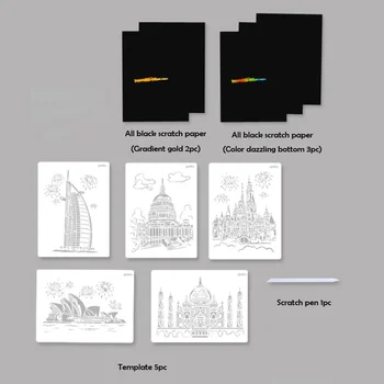 

Template Scraper Set Sailboat Painting Template DIY Bullet Journal Stencil Scrapbook Decor Manual Scratch Painting Template