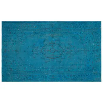 

Handmade Turquoise Vintage Overdyed Turkish Area Rug 168x272 Cm-5'6''X8'11''