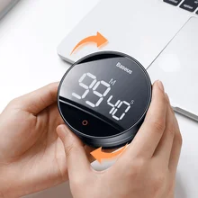 Baseus-reloj despertador magnético con cuenta atrás, cronómetro Digital Manual para cocina, escritorio, ducha, estudio