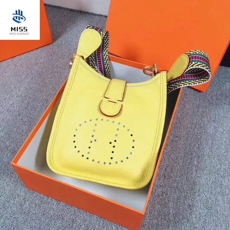 

2019 new women's bag Luxury design handbags TOGO original lychee pattern shoulder messenger bag Leather handbag