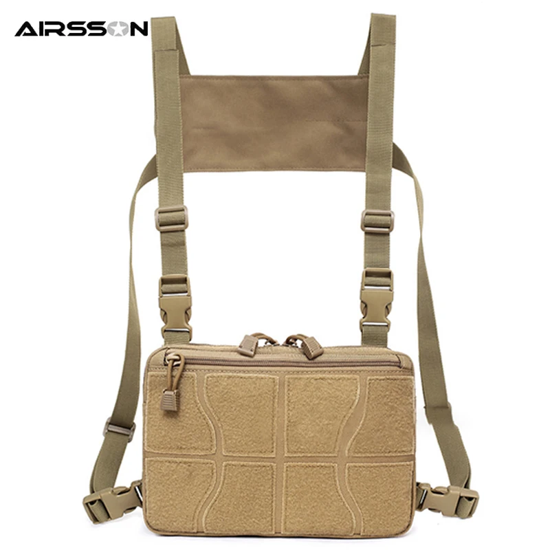 

1000D Tactical Chest Bag Men Military Combat Vest Utility EDC Molle Pouch Detachable Strap Front Pack Bags for Outdoor Hunting