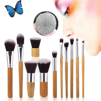 

11Pcs/Set Makeup Brushes Set Kit Premium Synthetic Kabuki Cosmetic Blending Blush Eyeshadow Concealer Cosmetics Tools
