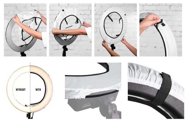 2 Diffusori Per Luce A Calzino - Coperture Morbide Per Flash E Faretti, 18 Cm - Foto 14