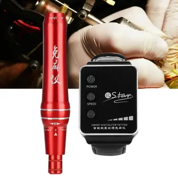 

Rotary Tattoo Machine Watch Type Controller Microblading Semi-Permanent Tattoo Pen Machine US Plug 100-240V Permanent Make Up
