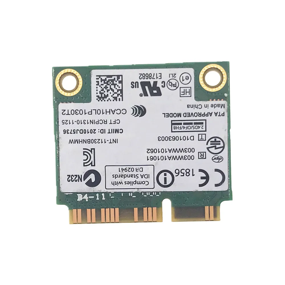 Wlan 무선-N 130 wifi 지원 블루투스 어댑터 미니 PCI-E 802.11n Wifi 카드, 인텔 센트리노 130BNHMW