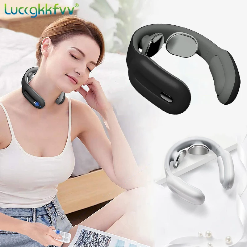 Photo Product New Remote Smart Neck Shoulder EMS Muscle Massager Trainer Relaxation Electric Pain Relief ToolCervical Vertebra Physiotherapy
