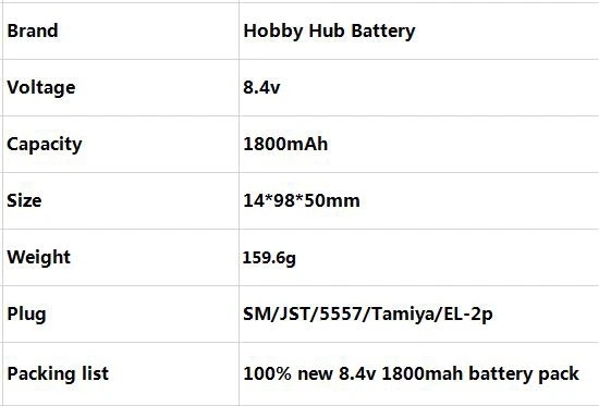 8.4v 1800mah