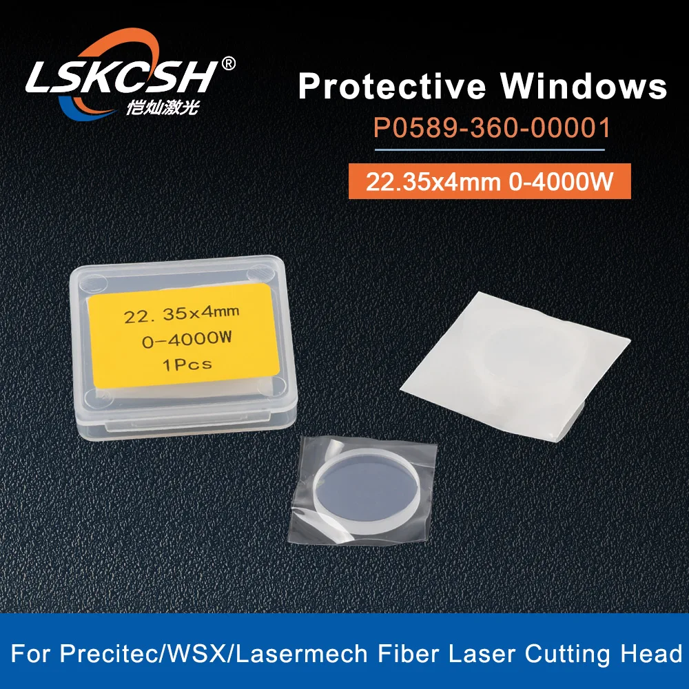 LSKCSH 10 шт./лот Precitec волоконные лазерные защитные окна P0589-360-00001 22,35x4 мм 0-4000 Вт для WSX Lasermech Лазерная режущая головка