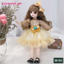 Poupée articulée fille BJD, 30Cm, 21 yeux mobiles, cheveux longs, princesse mignonne, avec une nouvelle jupe à la mode, bricolage, 1/6