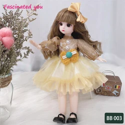 Poupée articulée fille BJD, 30Cm, 21 yeux mobiles, cheveux longs, princesse mignonne, avec une nouvelle jupe à la mode, bricolage, 1/6 