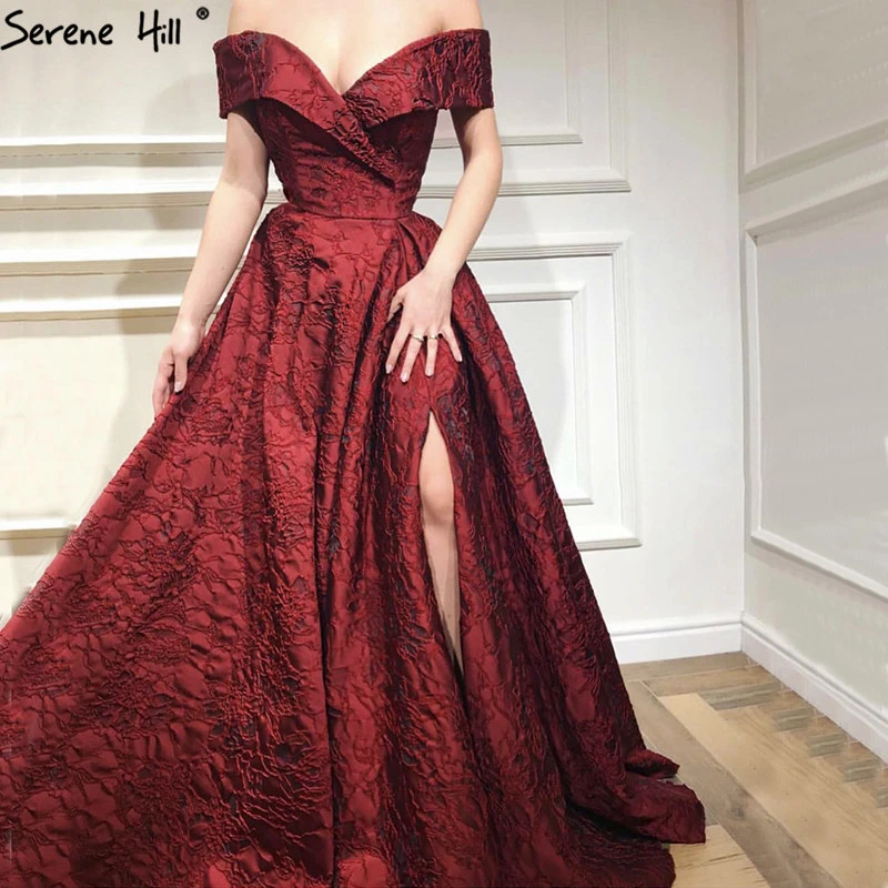 2021 Gaun Merah Panjang Desainer Terbaru Gaun Malam Formal Fashion Seksi Bahu Terbuka Serene Hill La6484 Evening Dresses Aliexpress