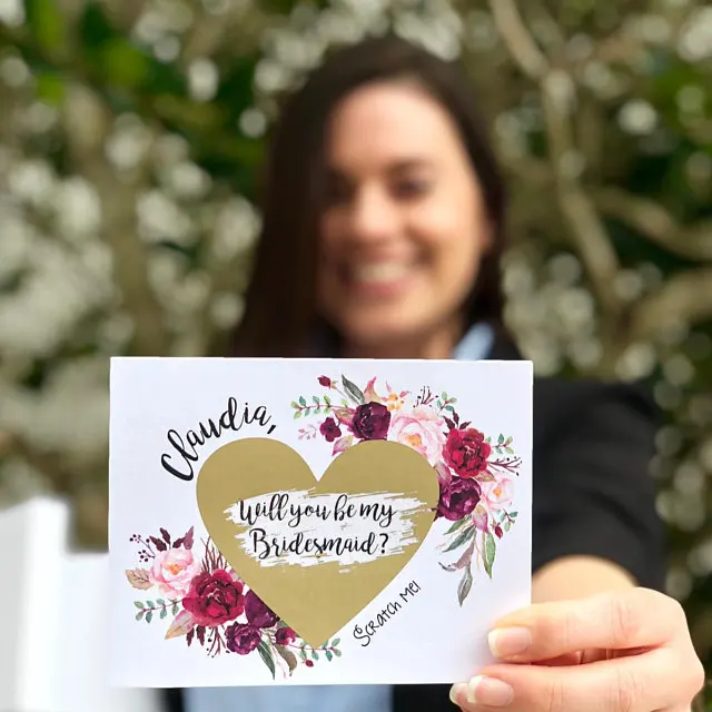 invitation card Personalised tent fold /'Will you be my Flower Girl/'