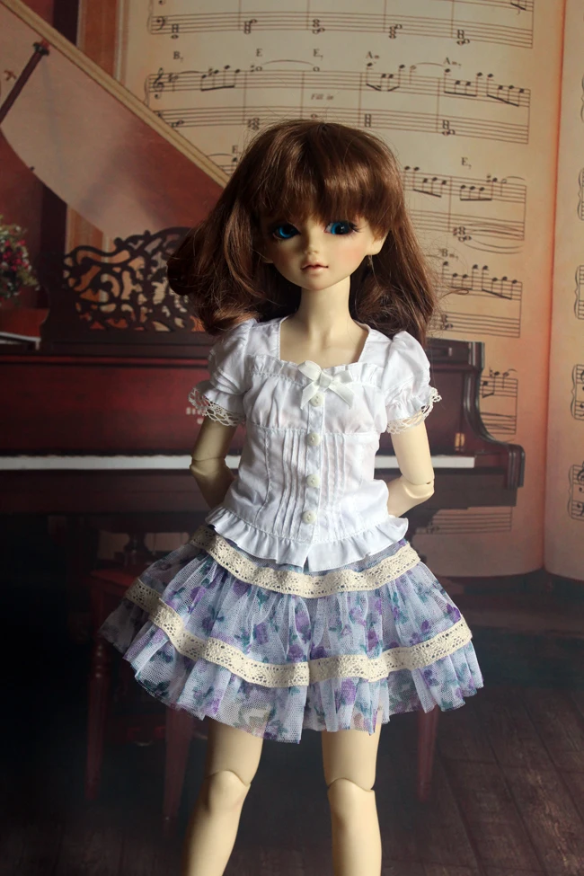 1/4 1/3 масштаб BJD Кукла одежда рубашка+ юбка костюм для BJD/SD аксессуары MSD SD13. Кукла, обувь, парик и другие A0909 в комплект не входят