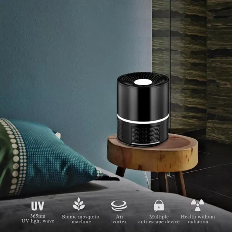 Цилиндрическая USB электрическая противомоскитная лампа УФ-ловушка для насекомых Zapper Trap
