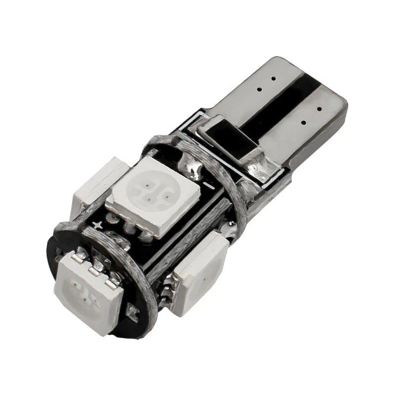 10 шт. T10 5 SMD 5050 светодиодный Canbus без ошибок автомобильные интерьерные огни W5W 194 5SMD