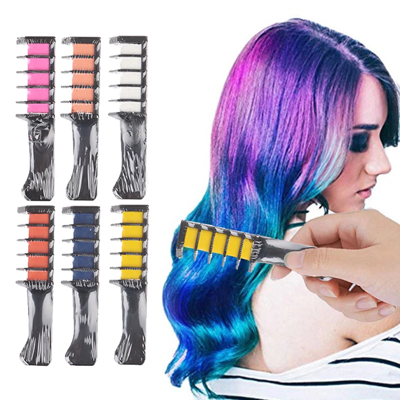 High Quality Mini Disposable Hair Color Dye Comb Personal Salon Use Temporary Crayons Hair Dyeing Tool Color Chalk