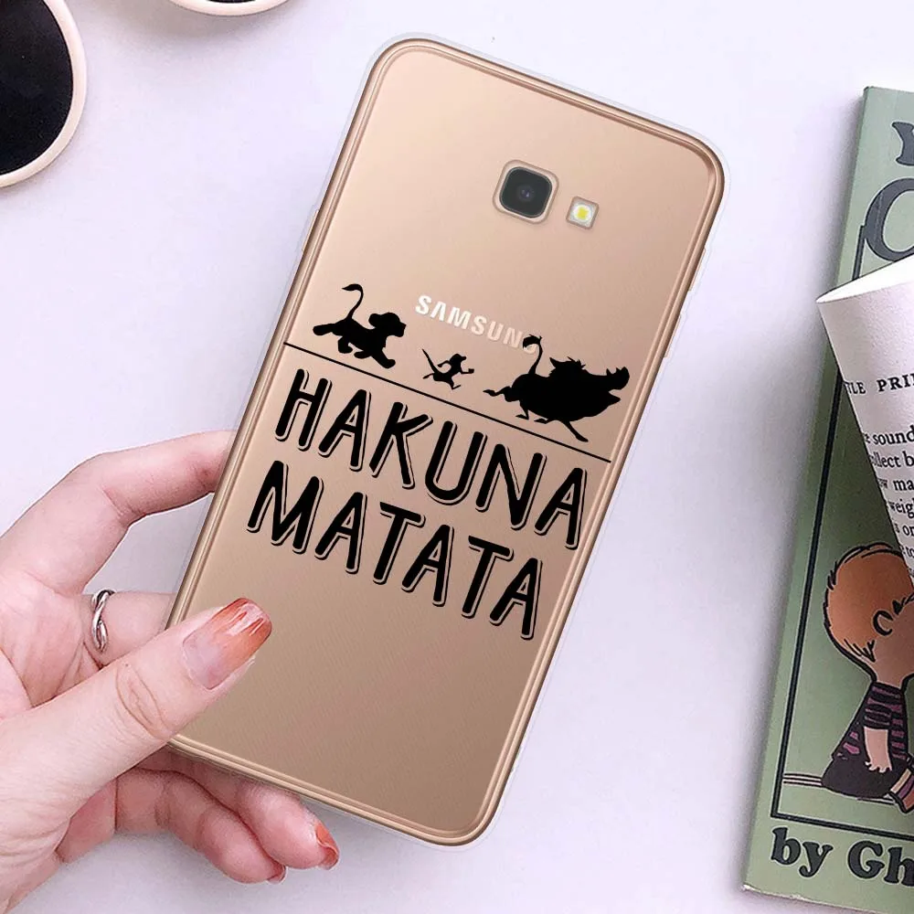 Мягкий ТПУ чехол с изображением короля льва пумбы акуны Матата для Samsung Galaxy J3, J5, J7 года 16 J4 J6 Plus Note 10 Pro силиконовый чехол