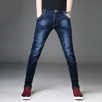 

2020 new arrival high quality casual slim jeans men ,mens pencil pants ,skinny jeans men blue Denim trousers size 27-36
