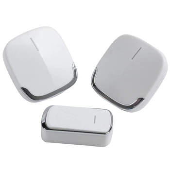 

Wireless Doorbell Waterproof 280M Range Smart 58 Melody Ring Door Bell 1 Push Doorbells Button + 2Receivers Vc100-240V(Eu Plug)