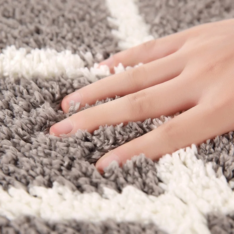 

Household Novelty Fashion Concise Geometric Patterns Doormat Anti-Slip Floor Mat Soft Carpet Foot Pad Rug N