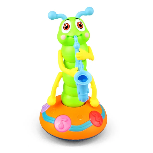 Electric Cute Worm Dancing Music Lighting Walking Cartoon Animal Doll Children Toys Birthday Gift 3