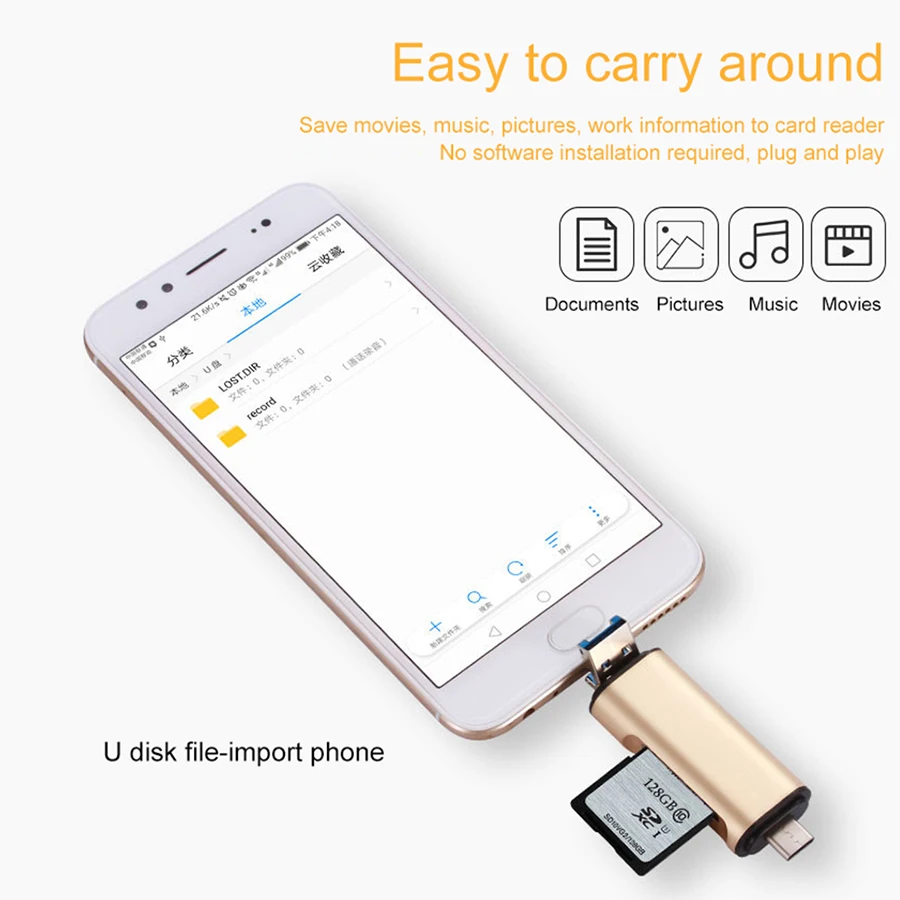3 в 1 Многофункциональный USB/Тип-C/кард-ридер Android MicroSD/карты памяти SD/TF кард-ридер для телефона планшетного компьютера аксессуары для ноутбуков