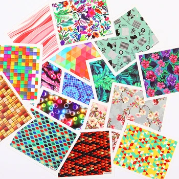 

45Pcs/set Colorful Nail Art Sticker Flower Fruits Feather Water Decals DIY Simplicity Nail Transfer Decals Nail Art Decoration