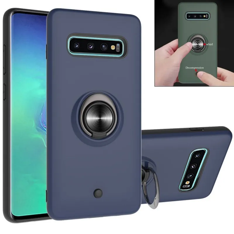 Чехол для Samsung Galaxy S20 Ultra S10 S9 Plus S10E силиконовый чехол с магнитным кольцом и