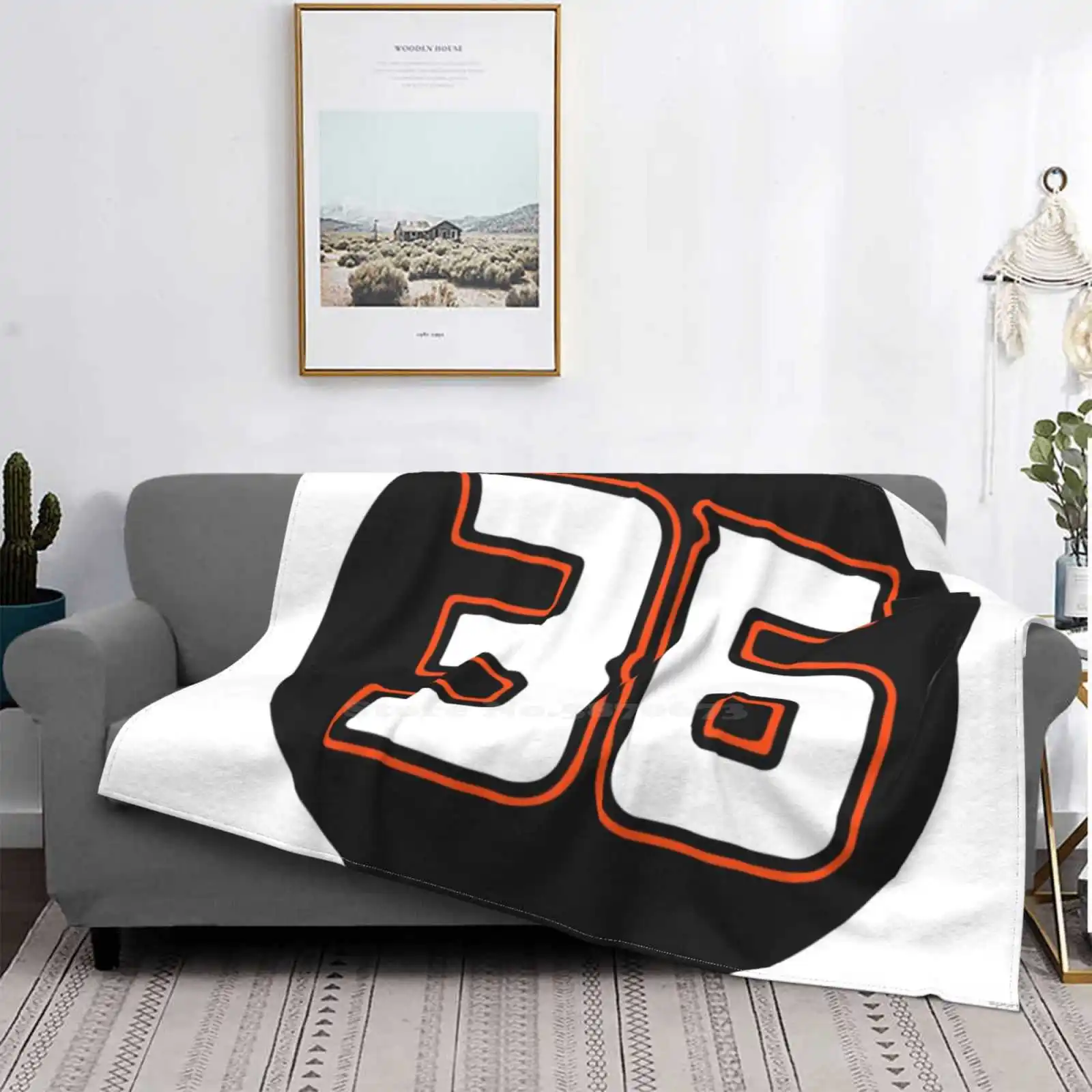 John Number 36 Jersey Inspired Low Price New Print Novelty Fashion Soft Blanket Ducks The Hockey Black Gold Orange Silver | Дом и сад