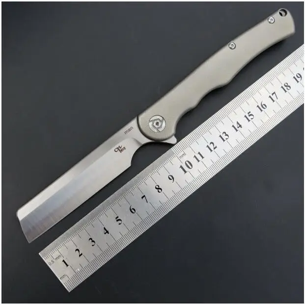 Gray Eafengrow CH2006 мужской нож CH S35VN лезвие керамическая шариковая подшипниковая шайба TC4 титановая ручка наружные охотничьи карманные ножи - Цвет: Gray