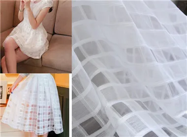 Белая органза решетка кружева тонкая сетка юбка Ткань DIY | Дом и сад