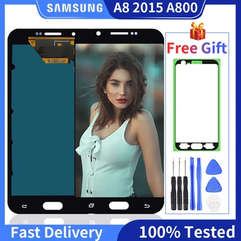 

100% test LCD For Samsung Galaxy A8 2015 A800 A8000 SM-A800F LCD Display Monitor Touch Screen Digitizer Glass Assembly With Gift