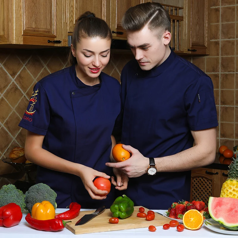 New Chef jackets sushi place Baked goods bar Chef uniform Chef jackets kitchen Bakers Master work clothes Breathable Unisex