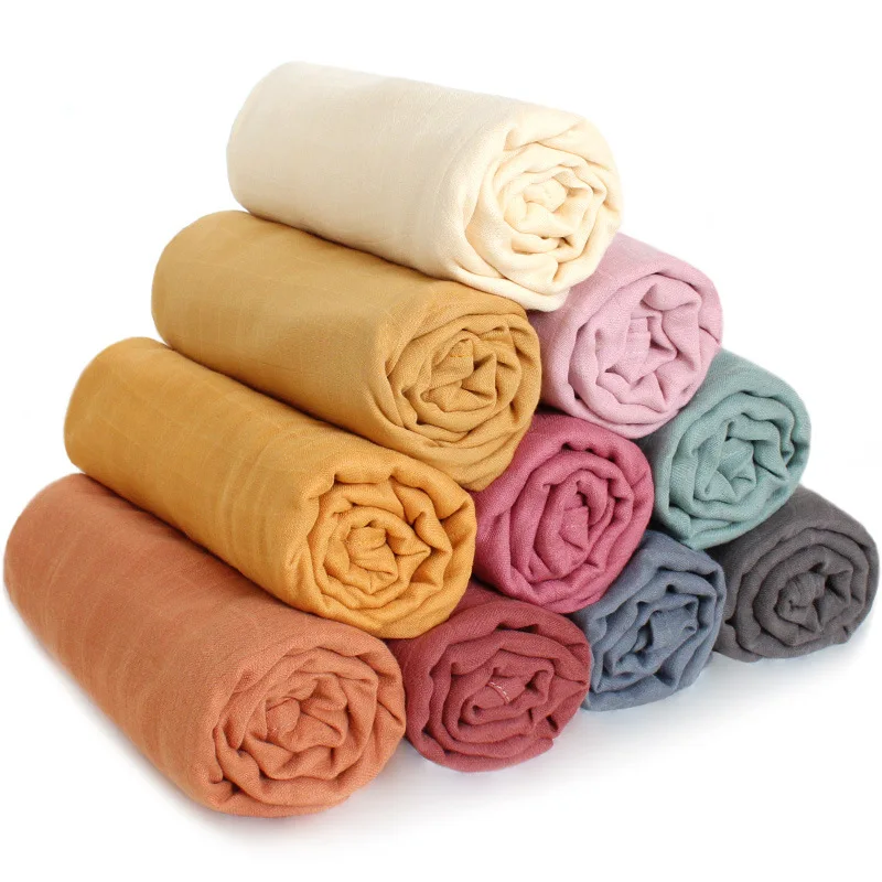 Muslin Swaddle Baby 70% Bamboo + 30% Cotton Blanket Cotton Baby Swaddles Blanket Baby Muslin Blanket 120x120cm 3