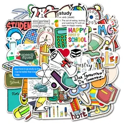 Papeterie scolaire dessin animé amusant, 50 pièces, autocollants pour scrapbooking, ordinateurs portables, téléphones, jouets pour enfants 