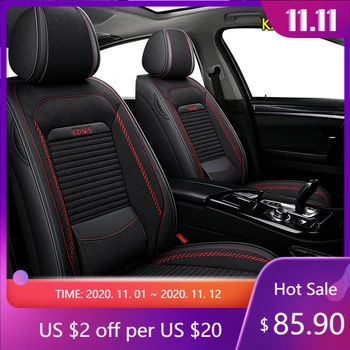 

KADULEE flax car seat covers For mitsubishi pajero sport lancer asx 2011 outlander l200 colt car protector seat cover cars