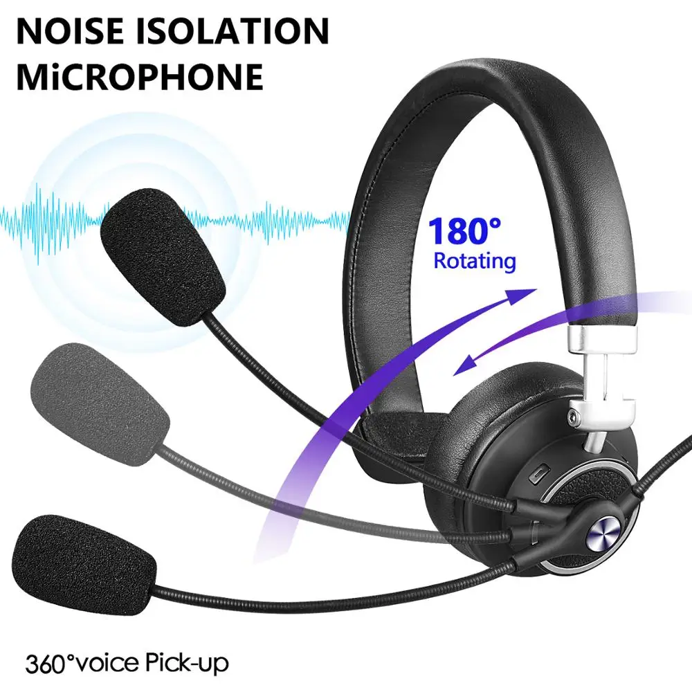 Fone de Ouvido sem Fio com Cancelamento de Ruído Csr com Microfone Headset Bluetooth - Image 5