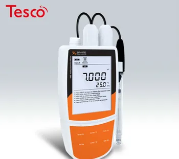 

Multiparameter portable water quality meter pH ORP mV conductivity TDS temperature tester USB data 1 to 5 points cal ATC