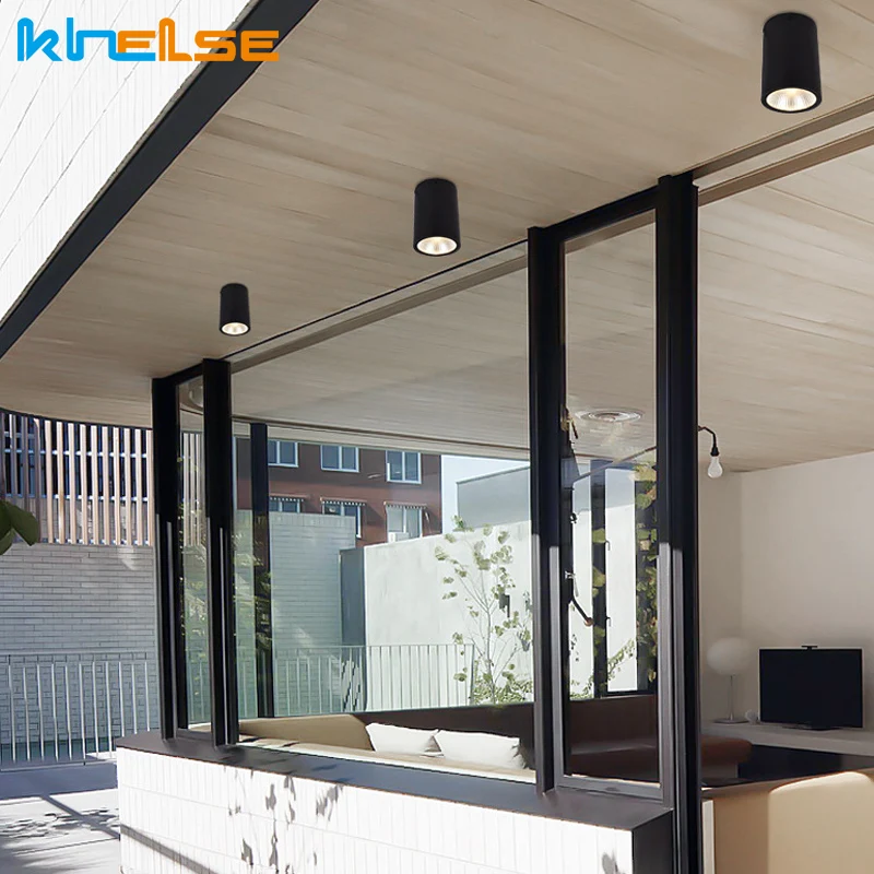 LED Waterproof IP65 COB Ceiling Downlight Surface Mounted Spot Lights for Porch Balcony Terrace Hotel Kitchen Bathroom