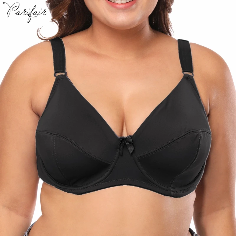  PariFairy C D DD E DDD F cup Big Size Bralette Ultrathin Polyester Underwired Bra Plus size 44E 46E