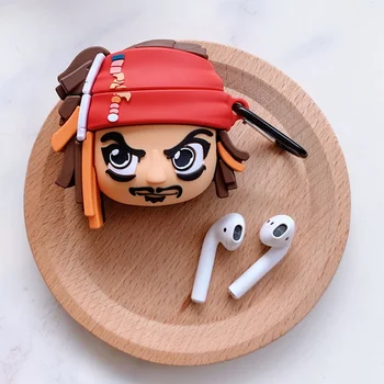 

Cartoon Pirates Headset Silicone Cover For Airpods 2 1 Case For Airpod Pro Wireless Charging Box Earphone Accessories