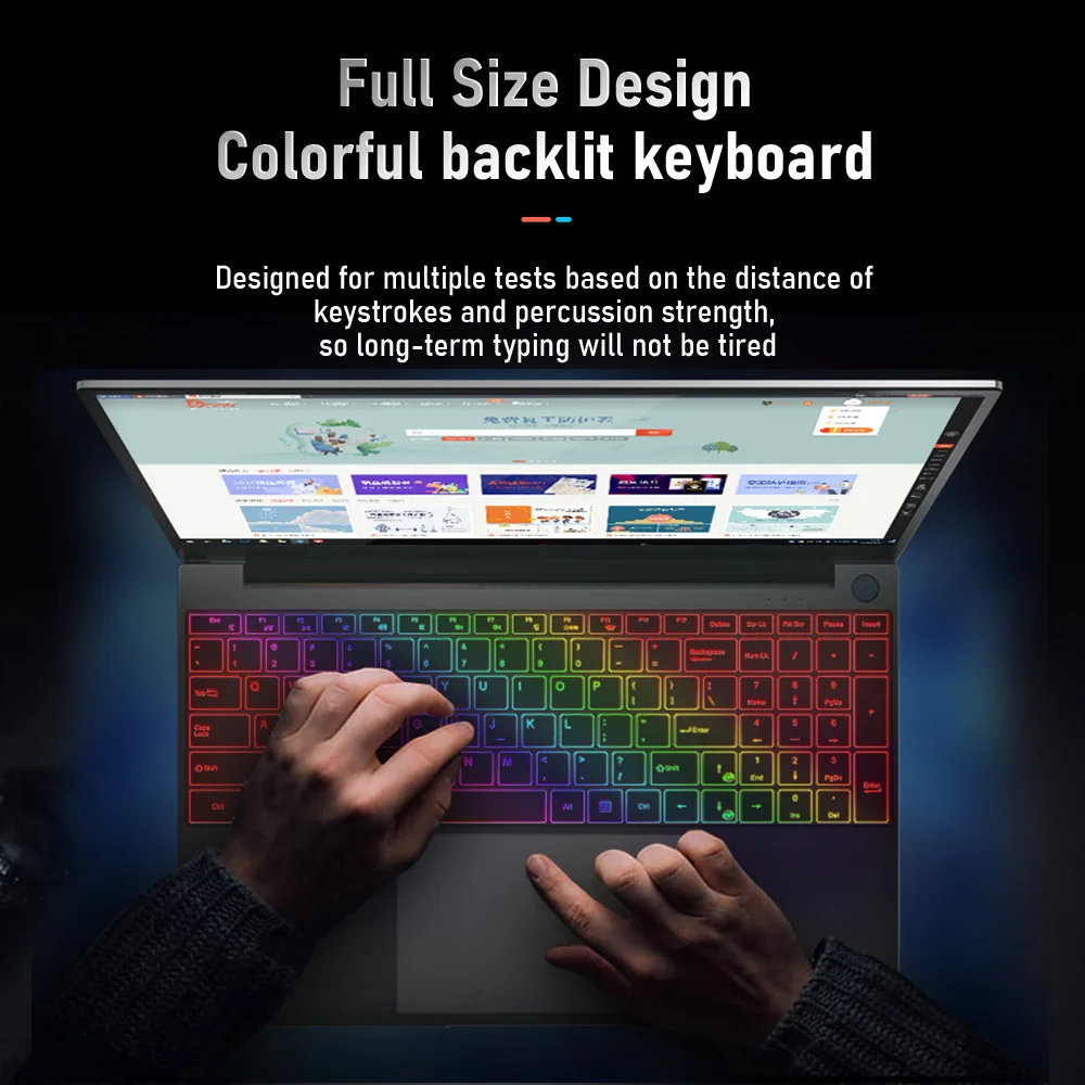 Игровой ноутбук i7, 12 ГБ, 16 ГБ ОЗУ, ноутбуки, 15,6 дюймов, ноутбук Intel Core i3 i5, 512 Гб SSD, разблокировка по отпечатку пальца, портативный компьютер ...