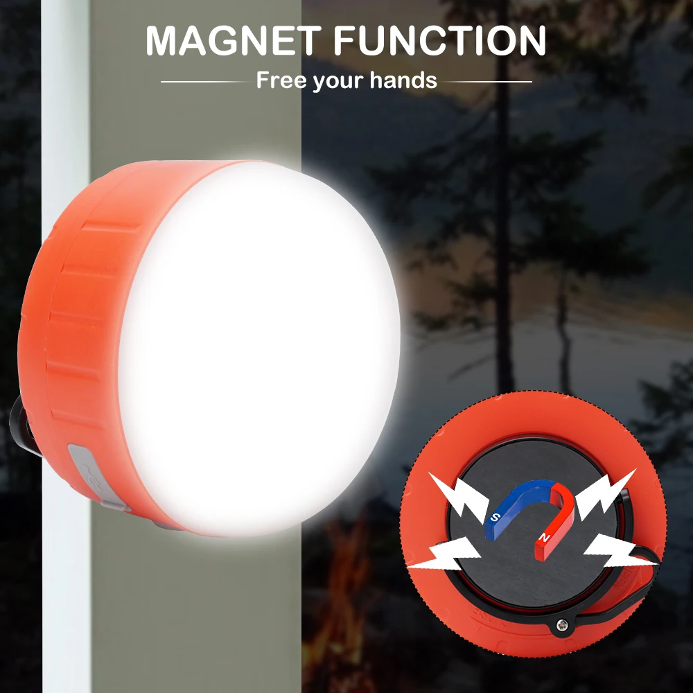 BORUiT портативный светодиодный фонарь для кемпинга USB Перезаряжаемый type-C Быстрая зарядка Магнитный рабочий светильник водонепроницаемый светильник для палатки лампа для рыбалки