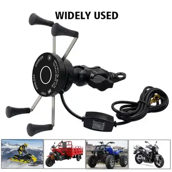 

Motorcycle Phone Holder QC3.0 Wireless Fast Charging Cycling Mount For Smartphones GPS Tablet Waterproof