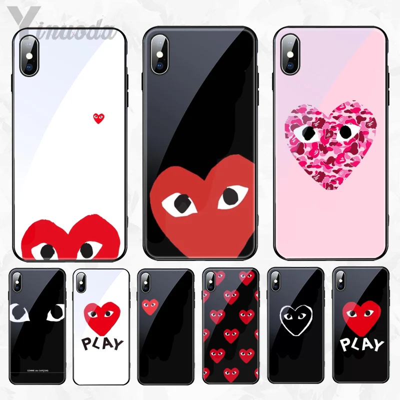 

Yinuoda CDG PLAY Comme des Garcons Unique Design Phone Cover for Apple iPhone 8 7 6 6S Plus X XS MAX 5 5S SE XR Cover